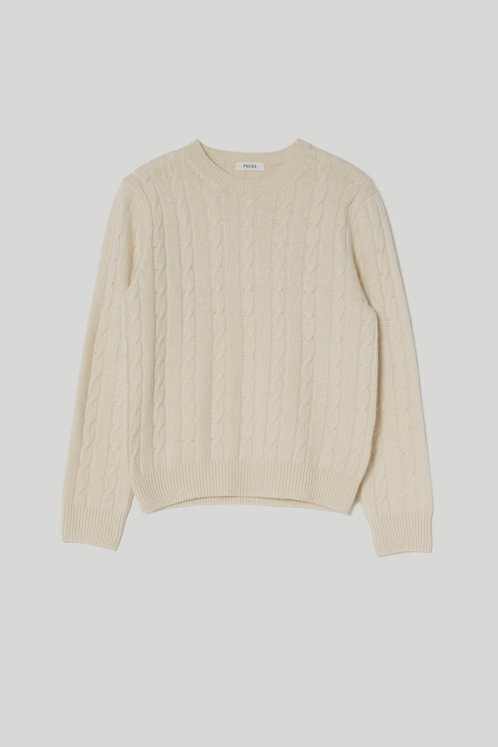 Classic cable sweater (Ivory)