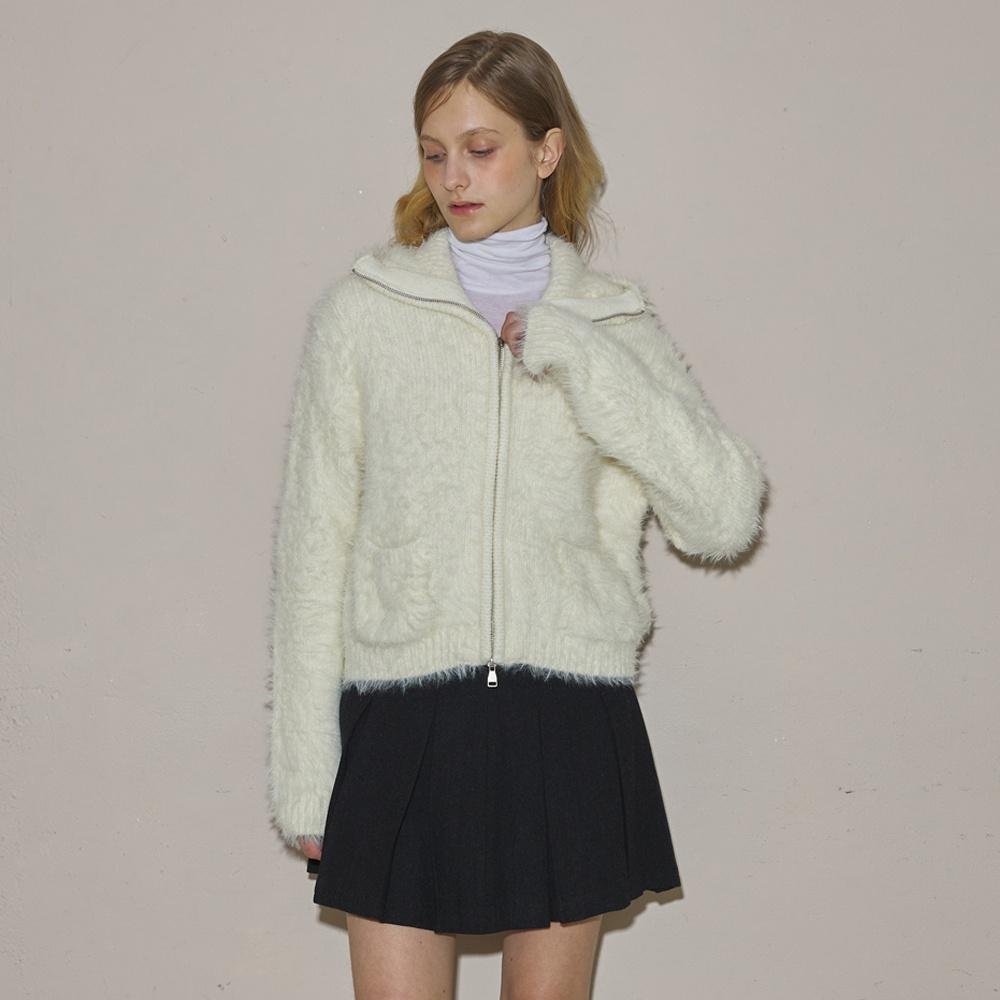 FUR ZIP UP HOODIE(IV)