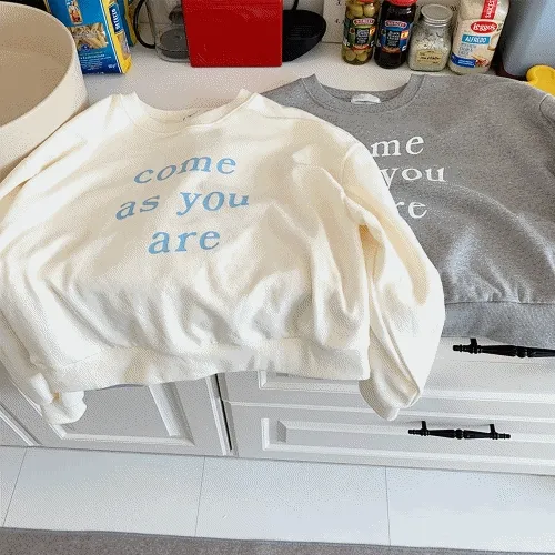 크리미 컴온 영문 맨투맨 티셔츠 mtm