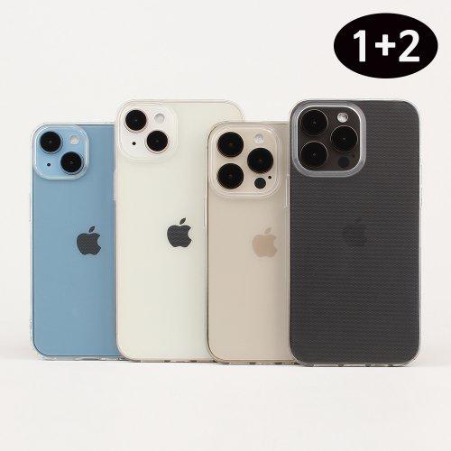 [1+2] 베이직 투명 폰 케이스(아이폰 갤럭시 핸드폰)