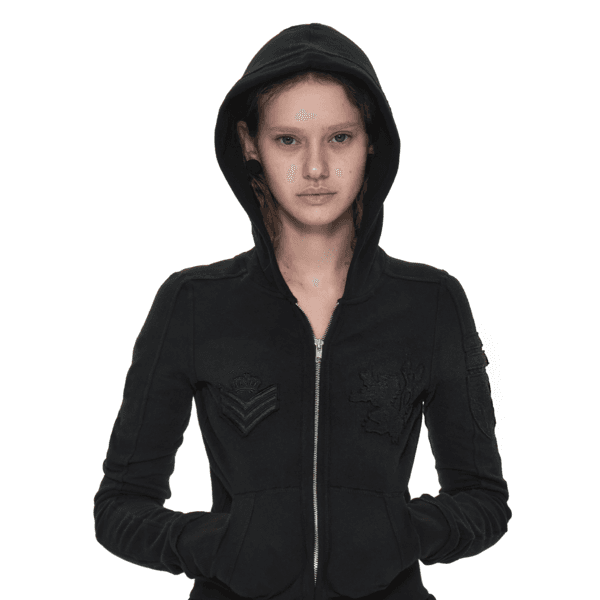 ARMY PATCHED HOODIE ZIP