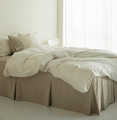 밀키 코튼 베드스커트_ecru