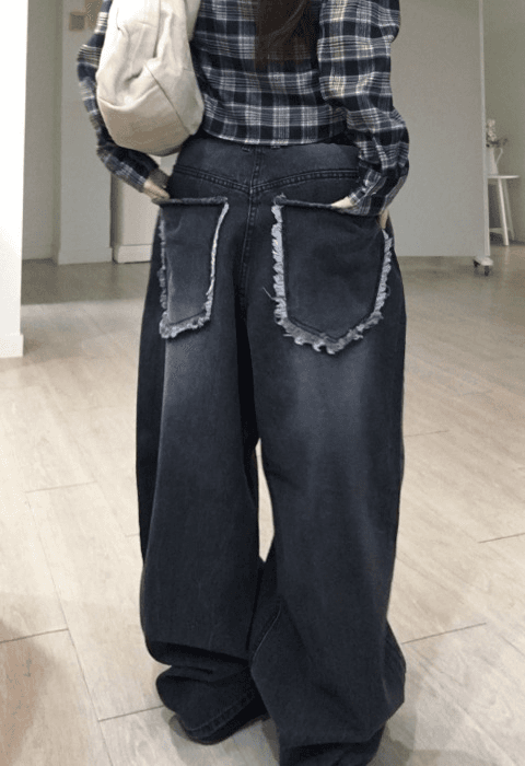 이즈이즈 Pocket Fringe Denim