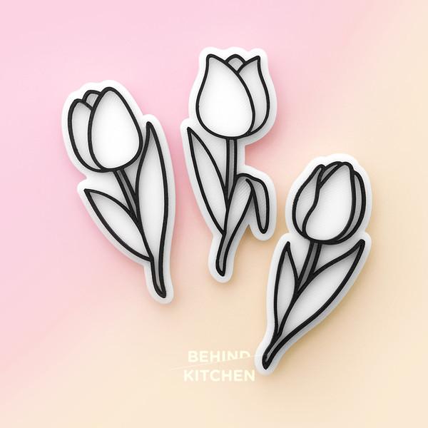 튤립 쿠키커터 3종, 다양한 튤립 쿠키틀