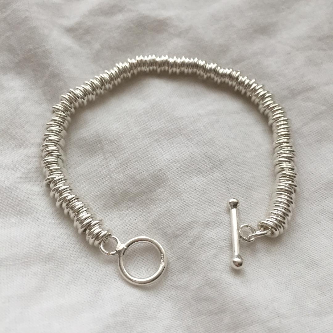 silver ring chain bracelet