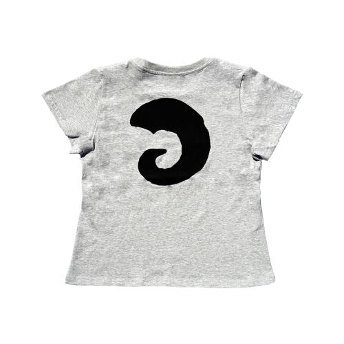 혼 아플리케 티셔츠 그레이 (우먼)