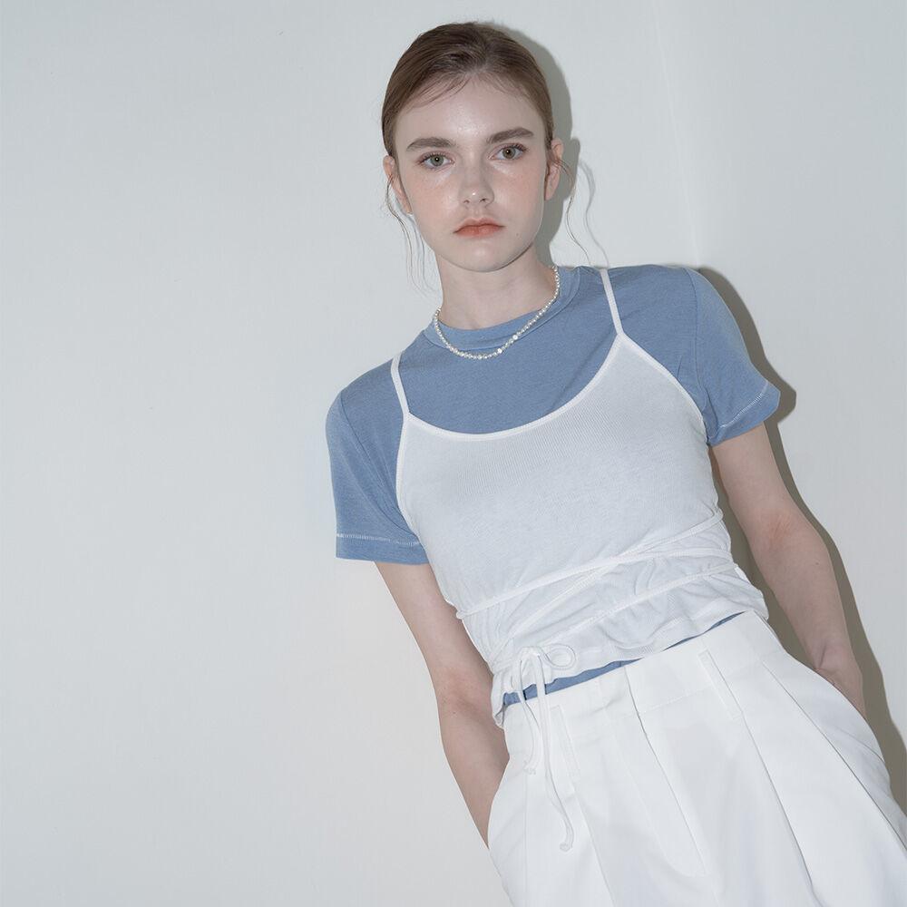 Strap golgi bustier (White)