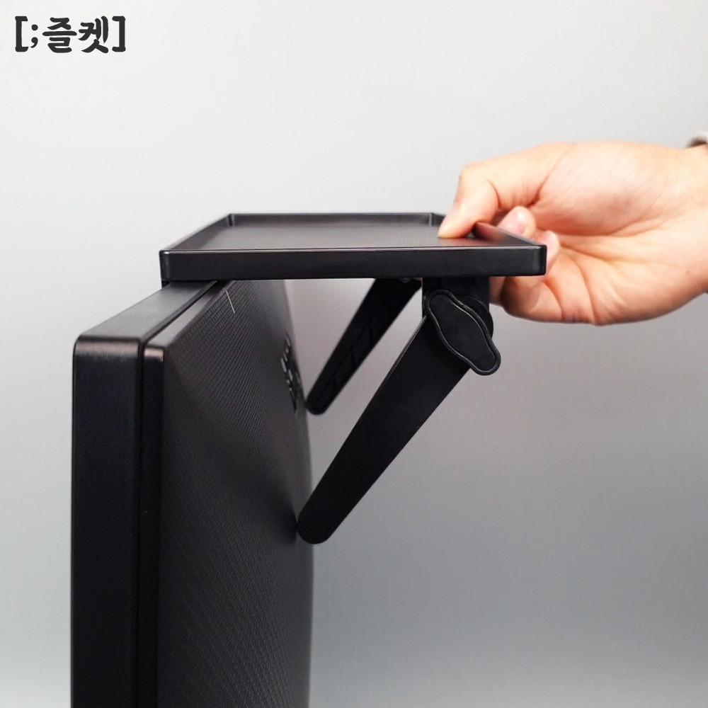 모니터 선반 트레이 TV 위 상단 셋톱박스 거치대 공유기 다용도 무중력 받침대 1세대