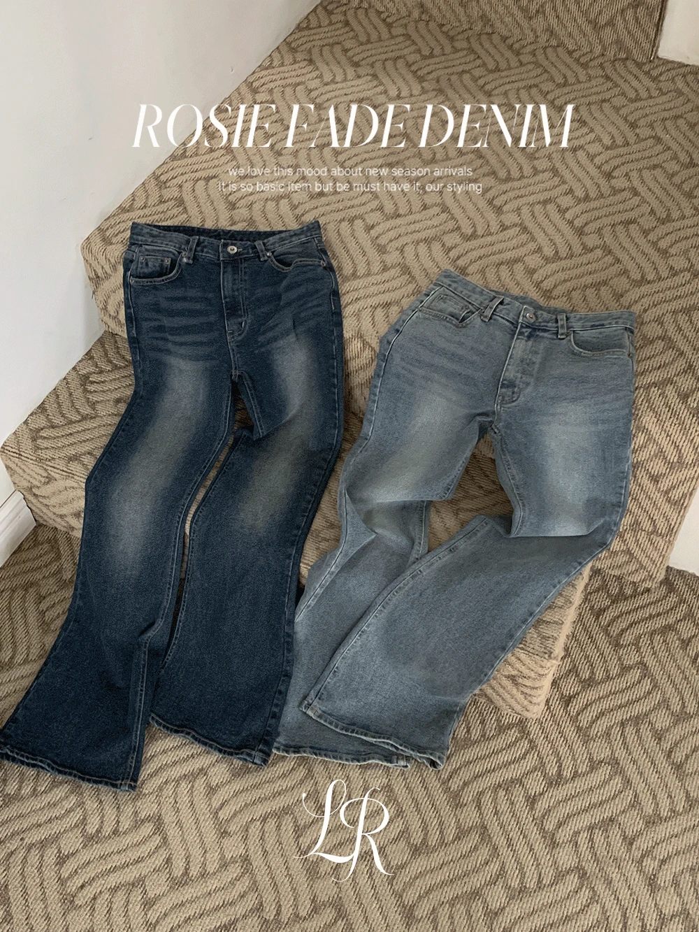 [당일출고/라이브💌] made* 로지 페이드 부츠컷 데님 pt (2color)
