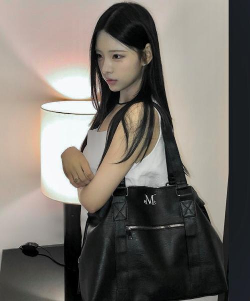 프라임 링클 레더 토트백