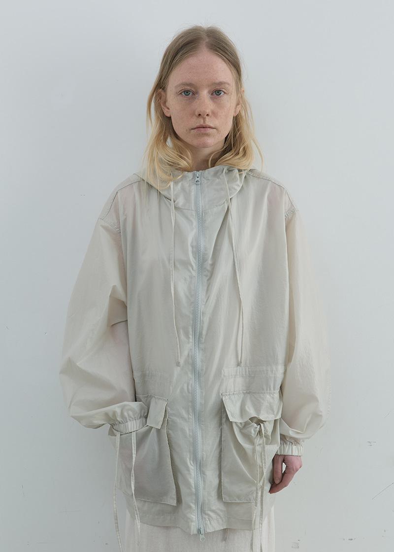SHEER FIELD JACKET IN SOFT ECRU