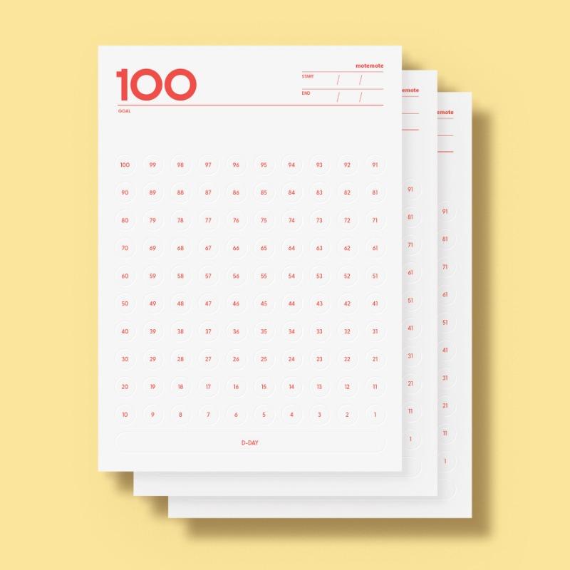 디데이 보드 - 100DAYS (3EA)