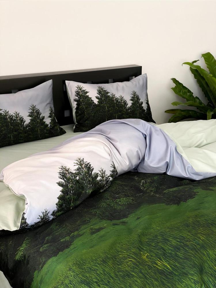 수심 마운틴 그린 베딩 이불 베개 세트 나무 숲 60수 커버 침구 순면 싱글 퀸 자연