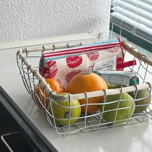 다용도 수납 바구니 / 핸드메이드 소품 철제 바스켓 3size