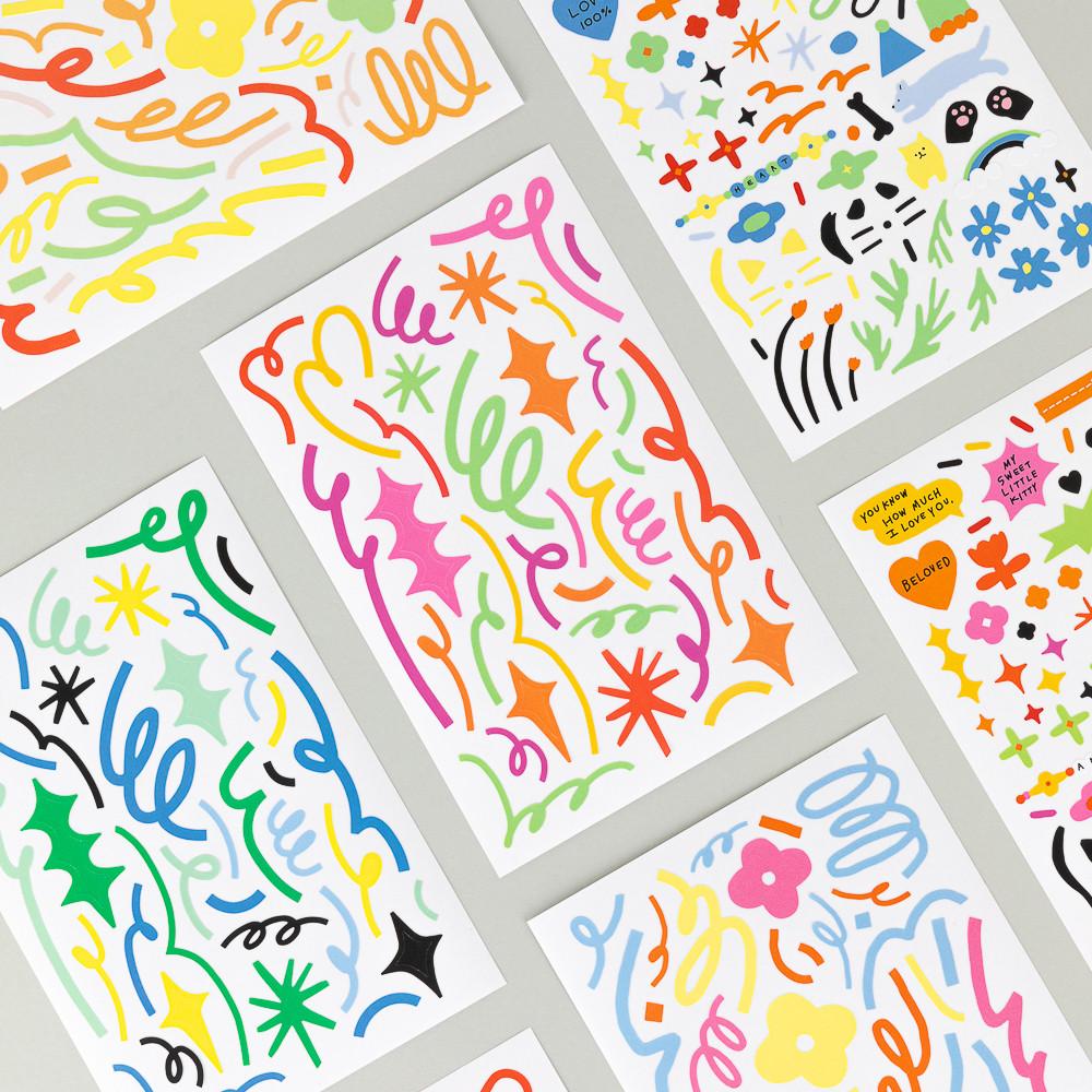 [라이브워크] 리틀띵스 컨페티 스티커팩 (리무버블)