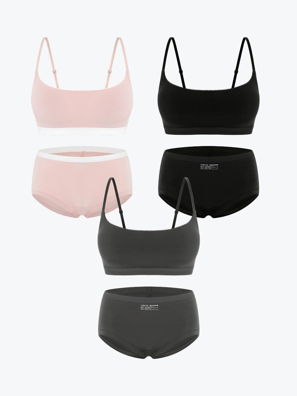 [3SET] 에센셜 모달 브라렛&보이쇼츠