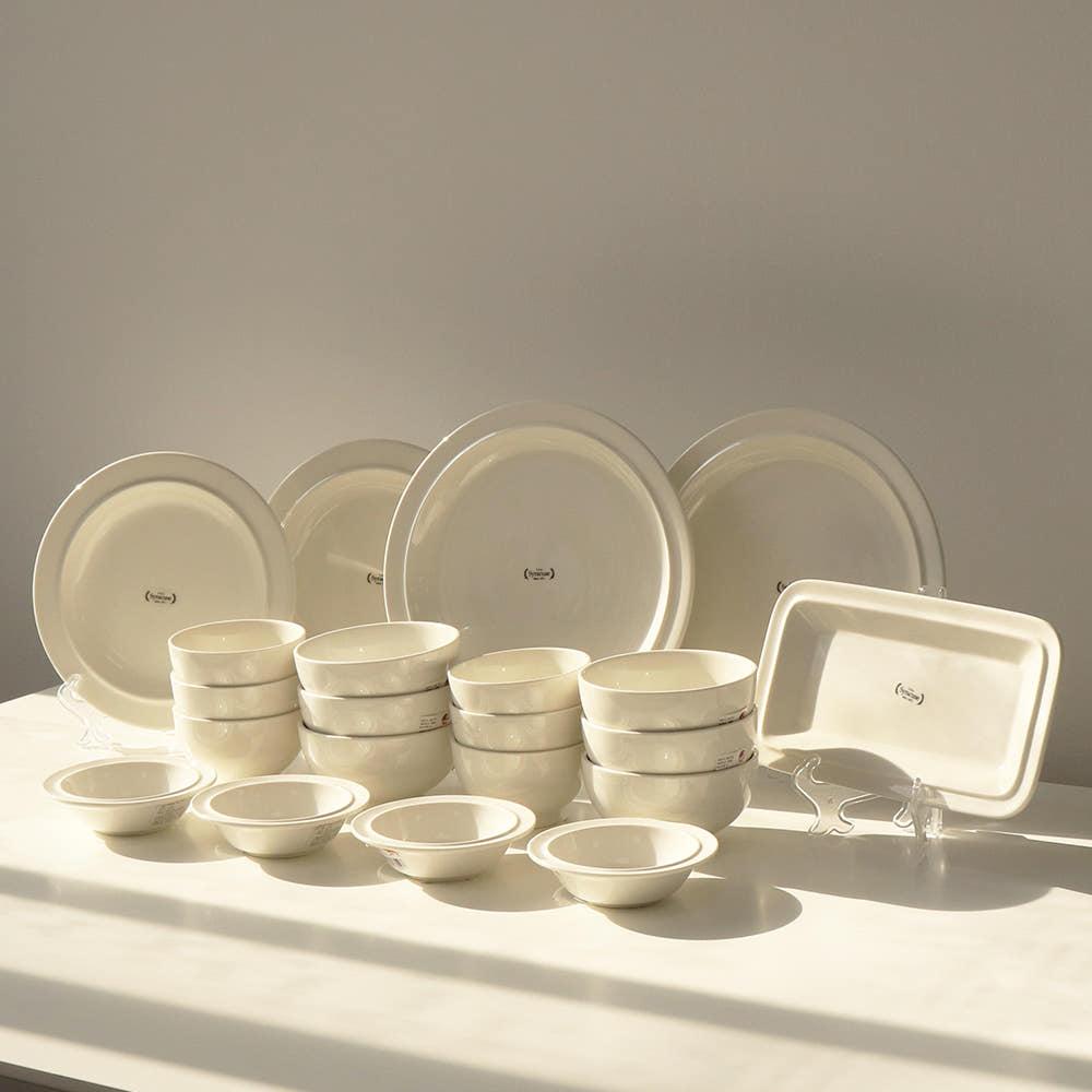 시라쿠스 메이플 6인 그릇세트 21p 신혼 베이직 화이트