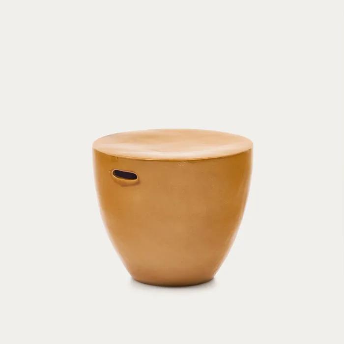 메스카 아웃도어 사이드테이블 (글래이즈드 머스타드) 45cm