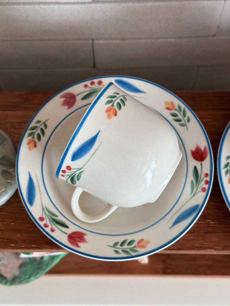 [중고] Palazzo 핸드페인팅 튤립 컵&소서 / Handpainting tulip cua&saucer