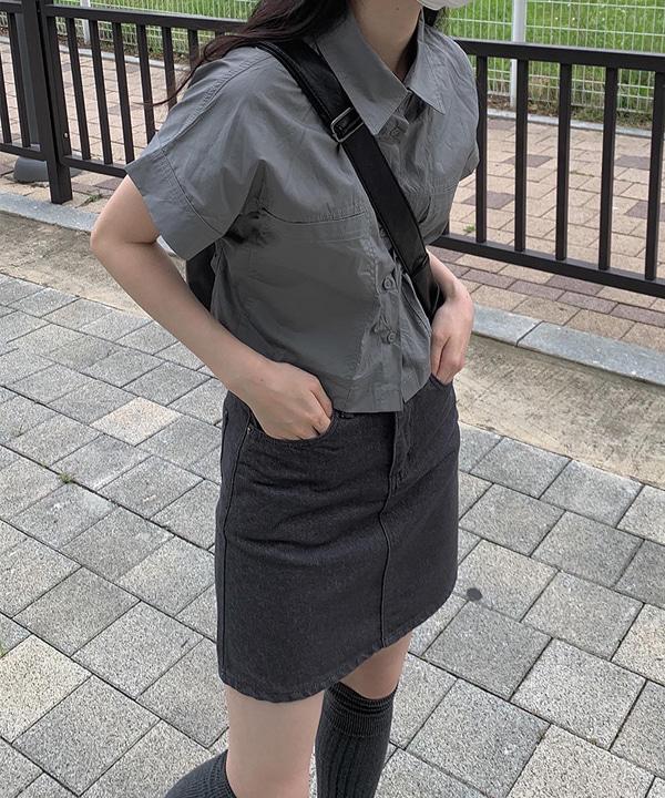 [단독입고]그레이 애쉬 포켓 셔츠