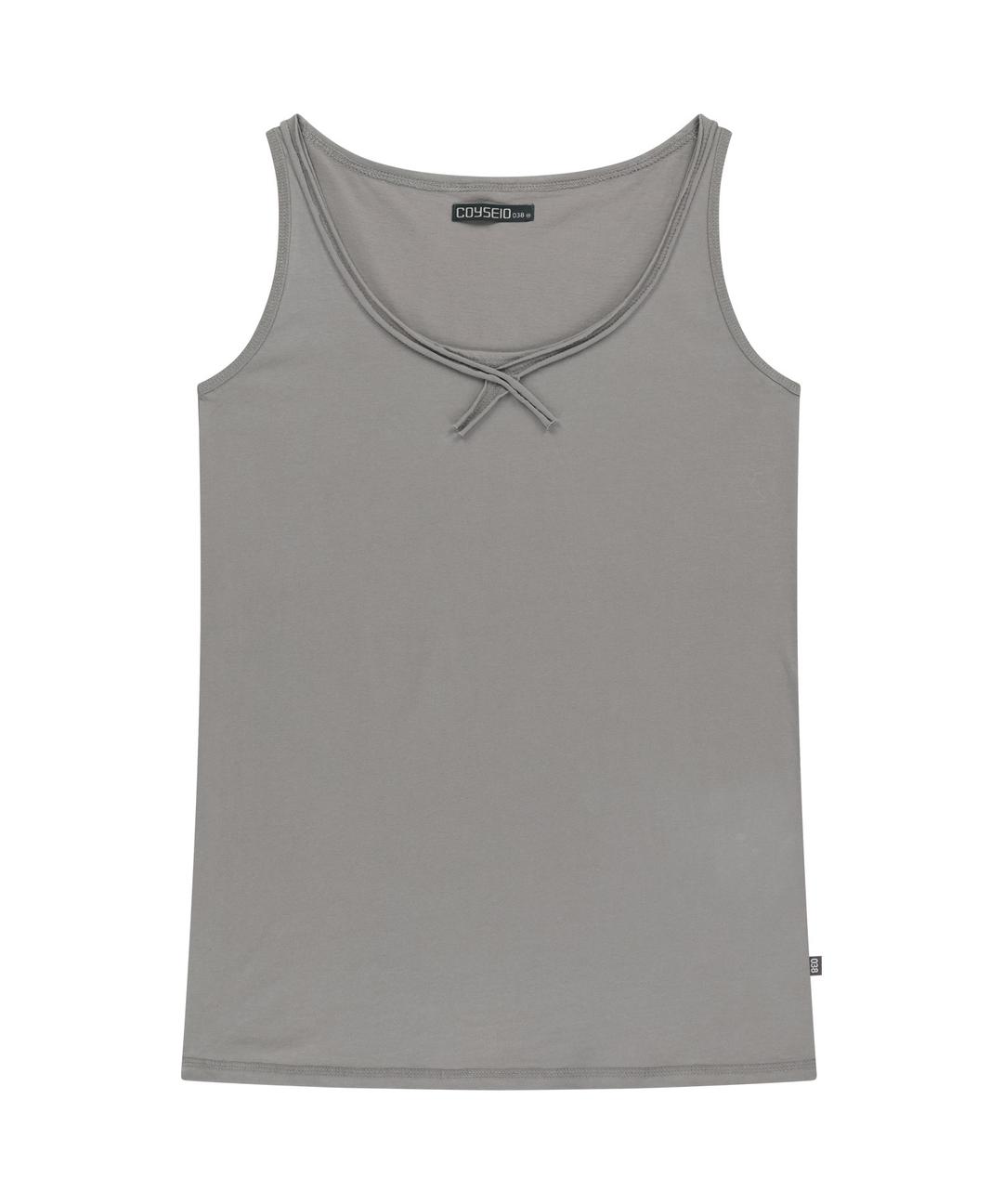 038 RAW EDGE SLEEVELESS GREY
