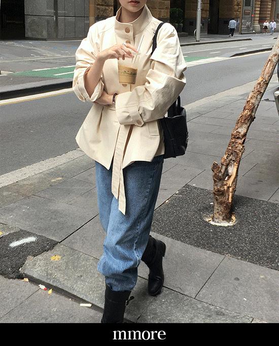 메리어라운드 [🔴라이브][mmore] 로드 래글런 하프 트렌치 코트