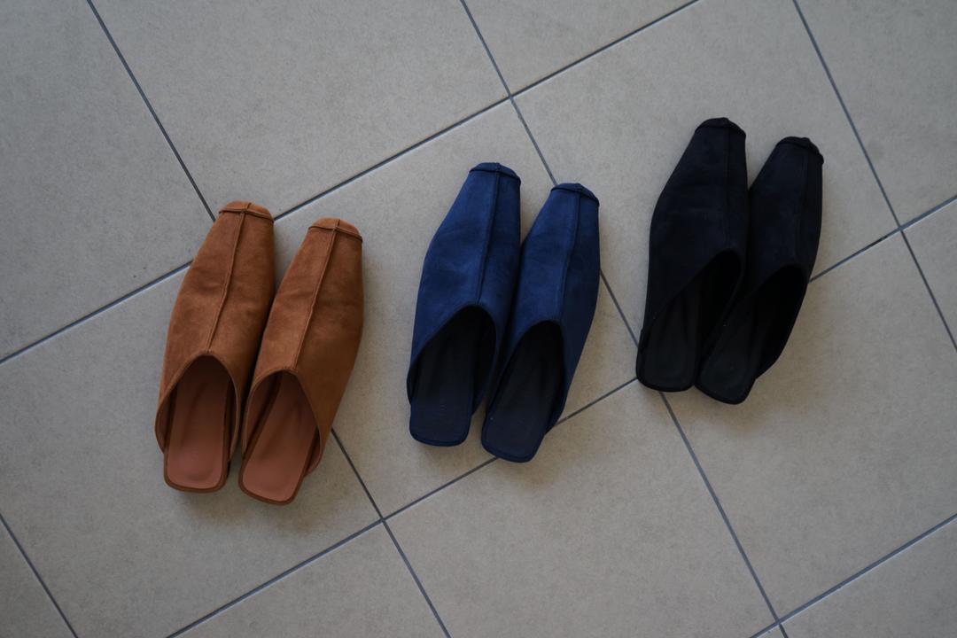 이알알 suede square mule