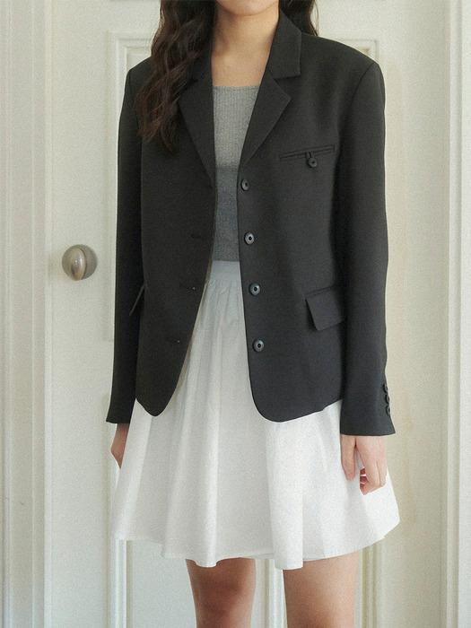베니르 린넨 자켓 Venir linen jacket (Black)