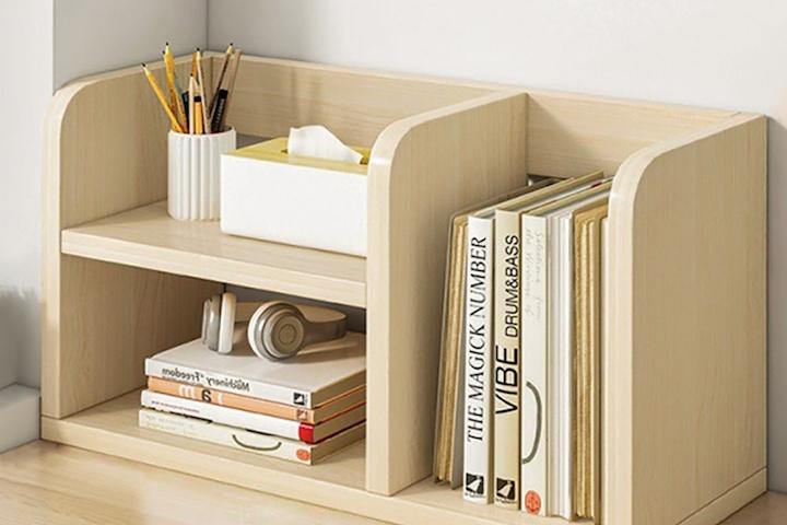 베티 2단 스탠드 전면책장 원목 책상 책꽂이 선반 책 정리 틈새 북엔드 미니 책장 수납장