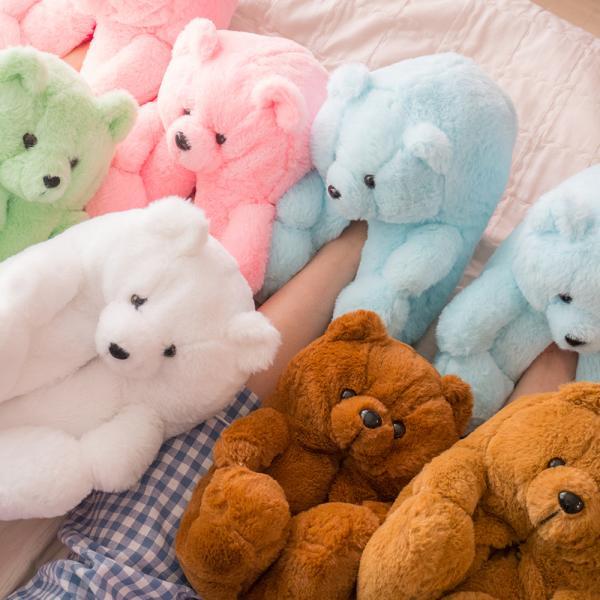 곰인형 슬리퍼
