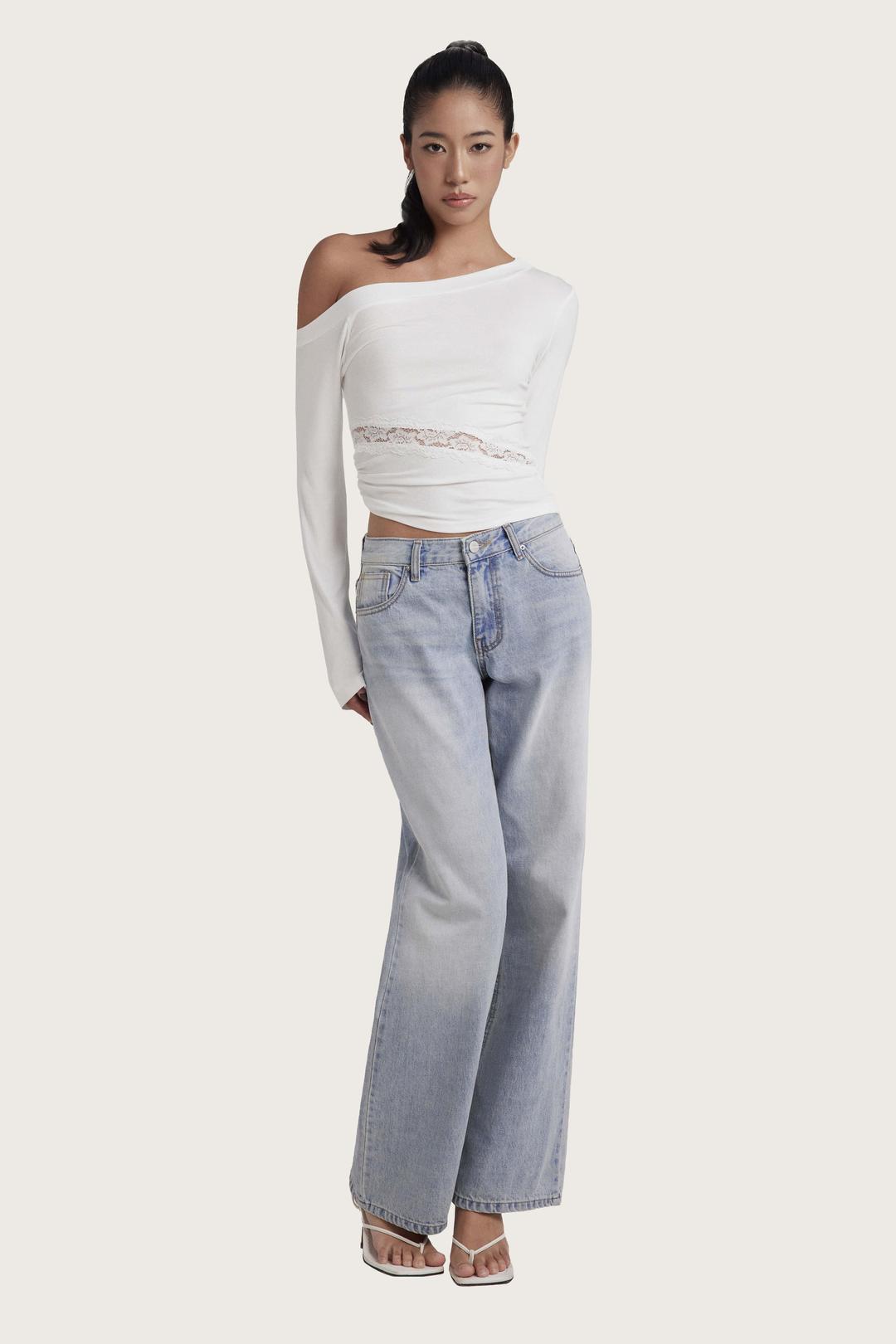 Romance begins Lace Top, White