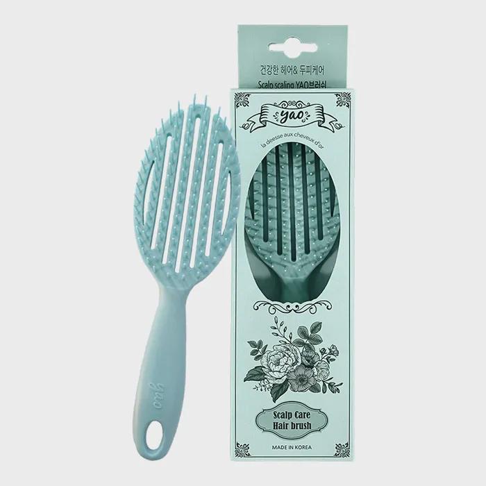 헤어브러쉬 스칼프케어라운드(애쉬블루)