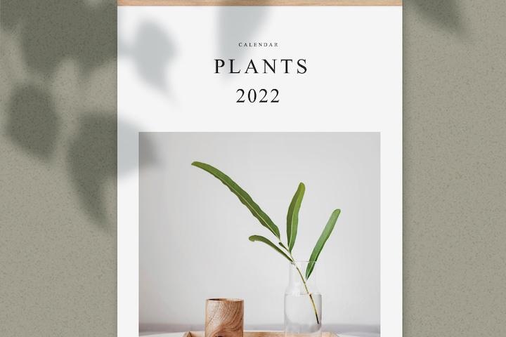 2022년 플랜트 벽걸이 달력 (우드바포함) 새해 캘린더
