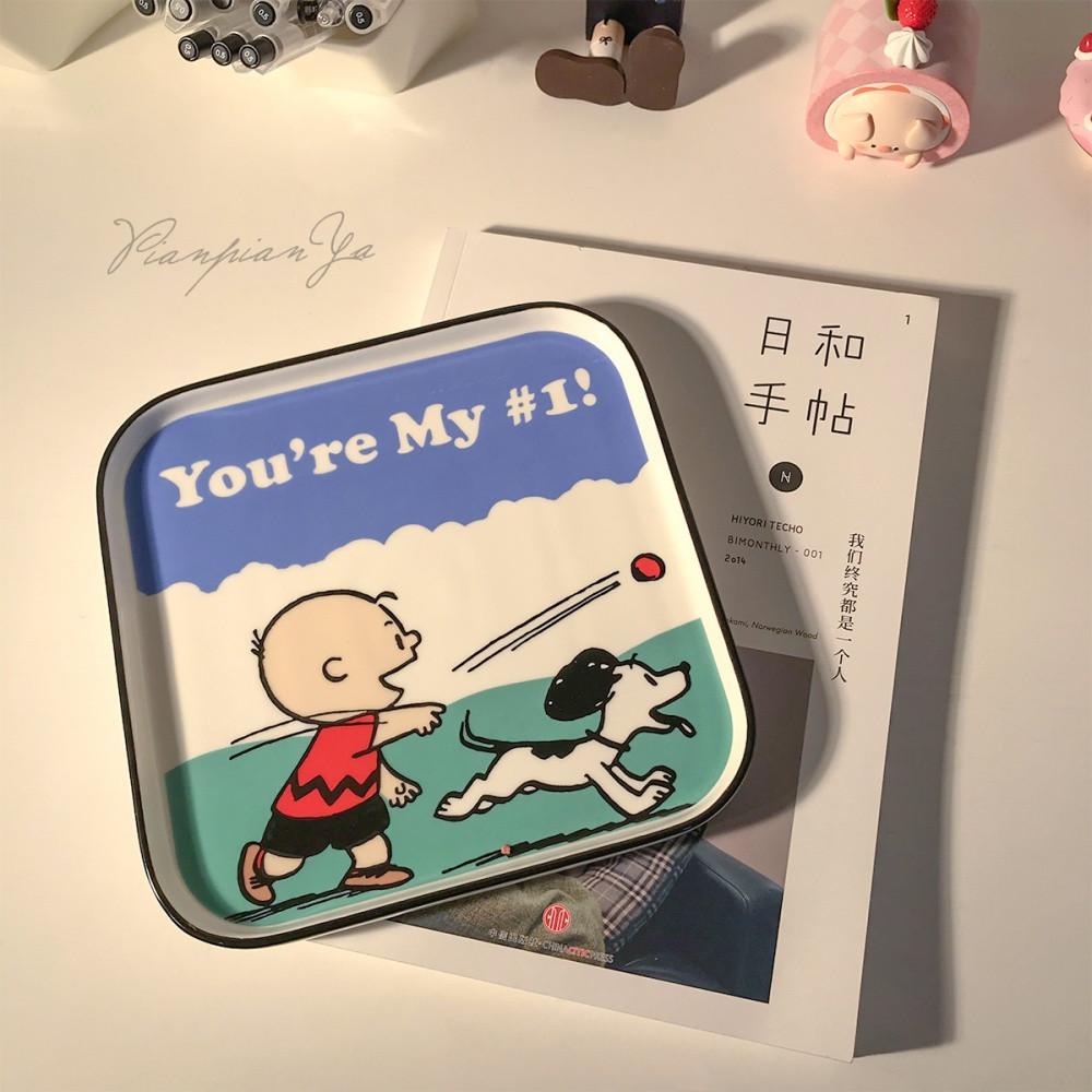 스누피 쟁반 레트로 빈티지 1980년대 찰리브라운 트레이