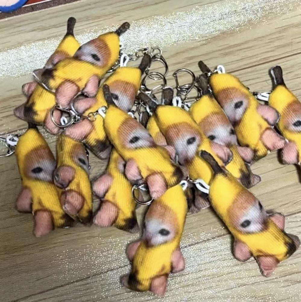 바나나캣 키링 / 해피캣 키링 / happy cat / banana cat