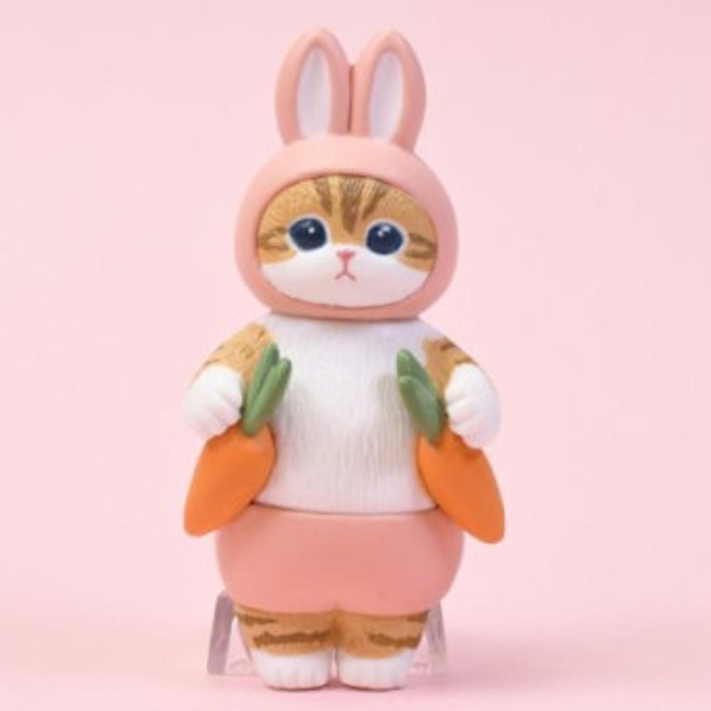 선택 모프샌드 동물 코스튬 바지 고양이 피규어 가챠 / 토끼 (연핑크)