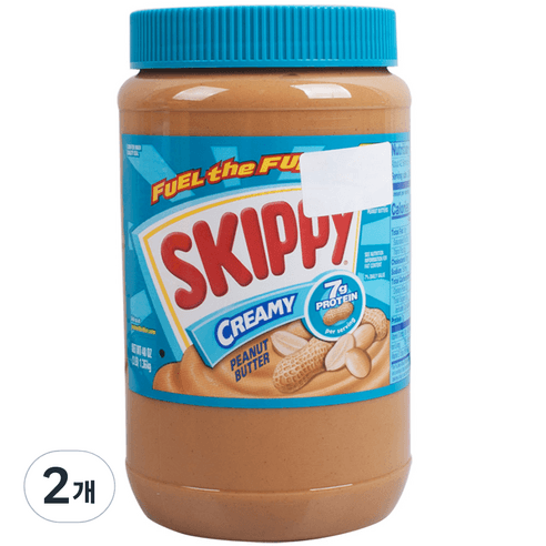 스키피 크리미 땅콩버터, 1.36kg, 2개