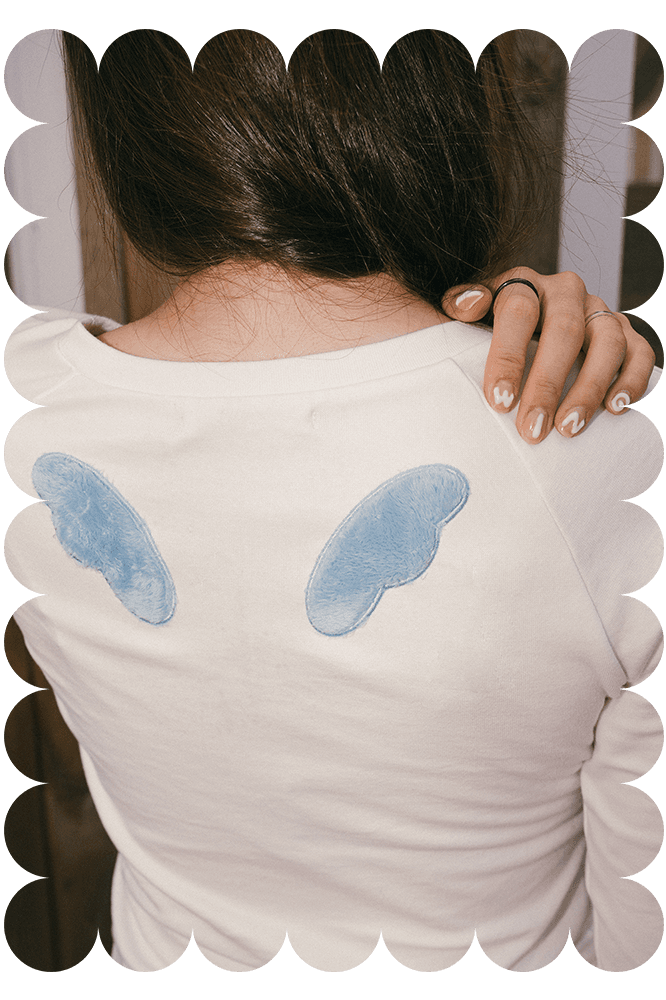 ☁︎{WING} angel wing t-shirts (white)