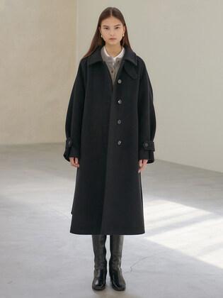 22WN single raglan coat [BK]
