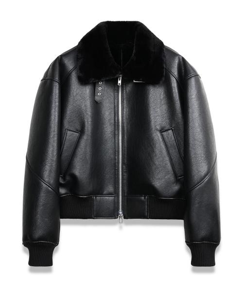 크리즈 빈티지 무톤 봄버 BLACK