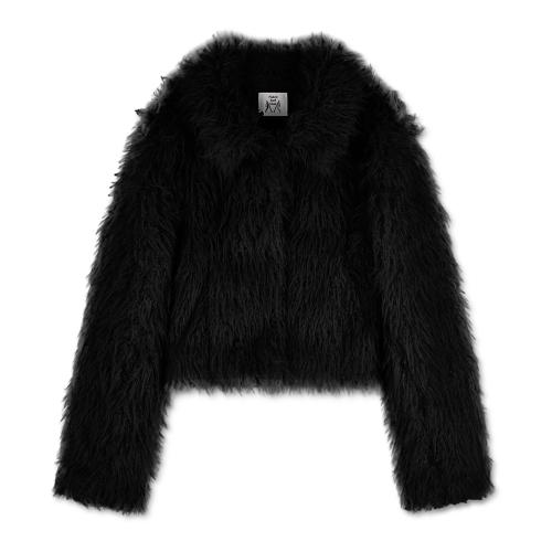 헤어리 에코 퍼 자켓 (Black)