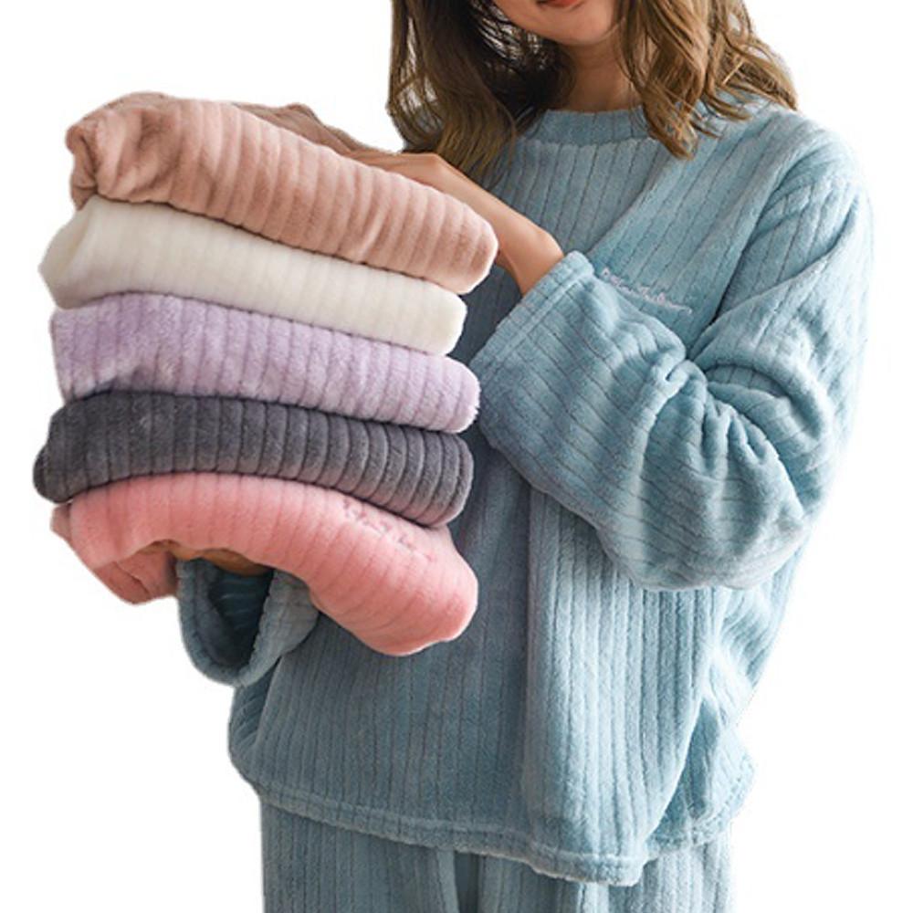 극세사잠옷 세트 수면 무지 파자마파티 마약 골지 잠옷