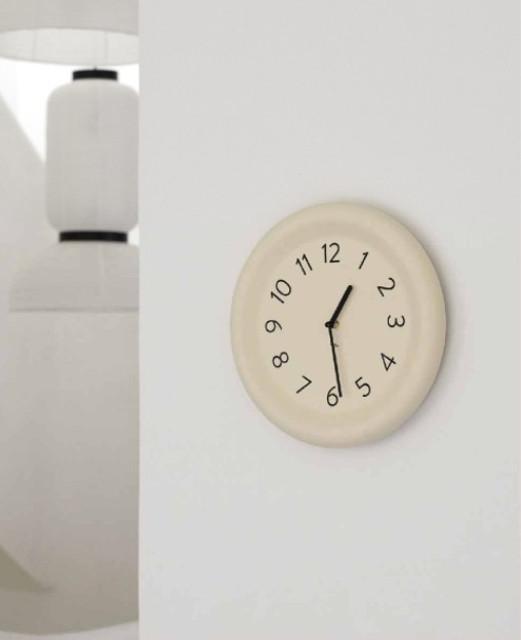 헤이유드 베이지 심플 모던 벽시계 인테리어 시계 클락