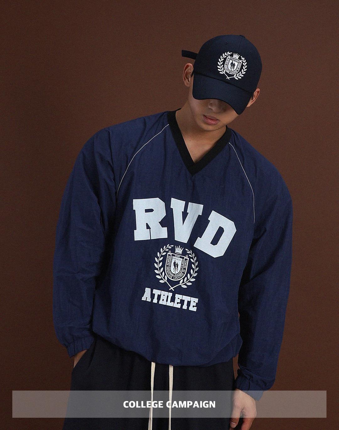 (College Campaign) 알브이디 오버핏 바람막이 (예일네이비)