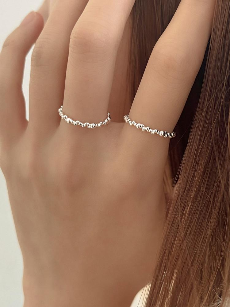 실버925 버블버블 실반지 오픈링 볼 반지 2colors