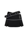 BLACK PLEATED SKIRT - S