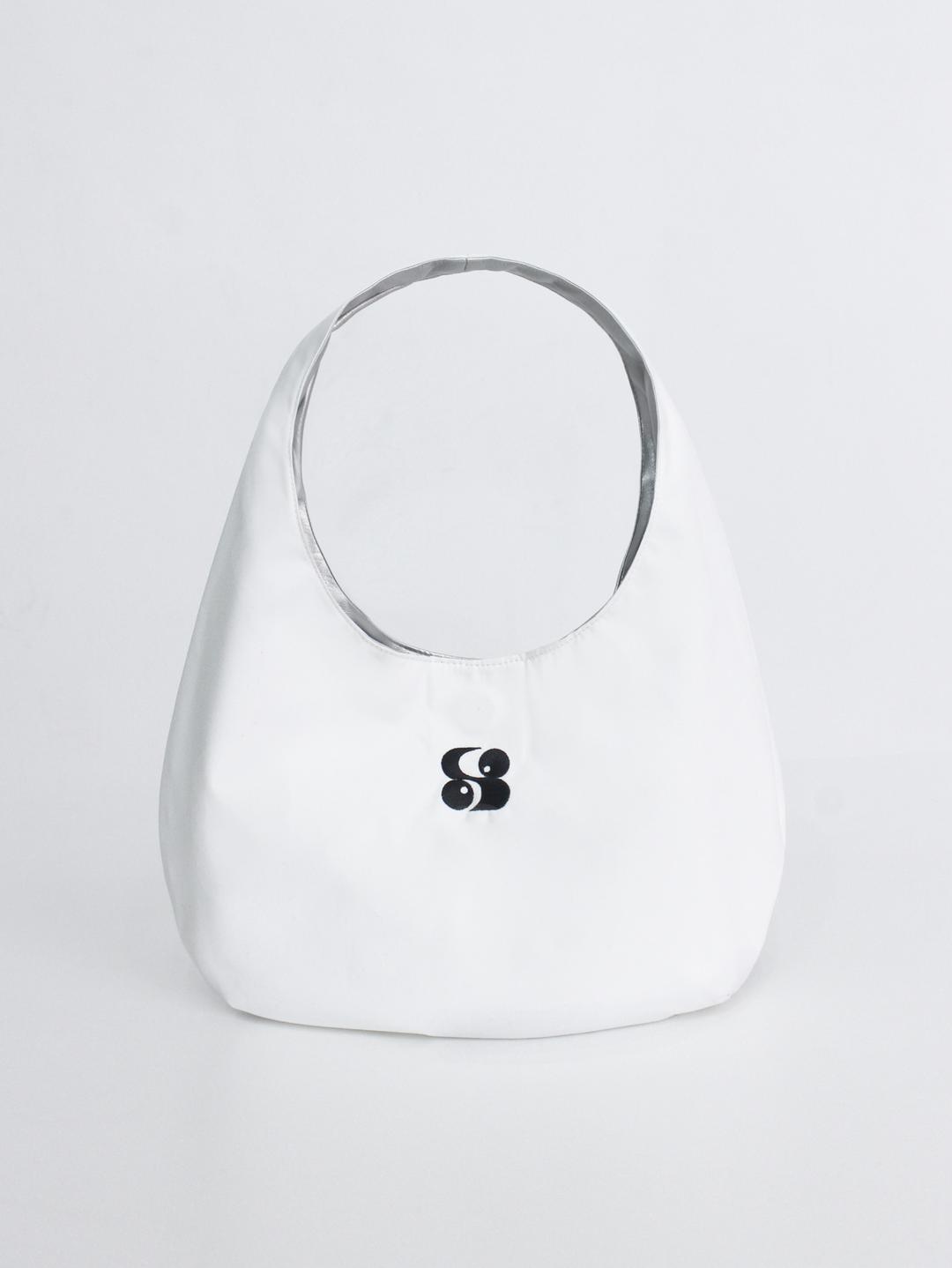 MINI TWO WAY BAG -silver.white denim-