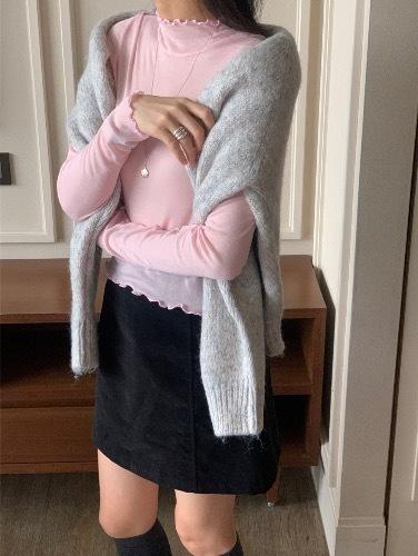 베이직 반폴라 긴팔 티셔츠(4color)