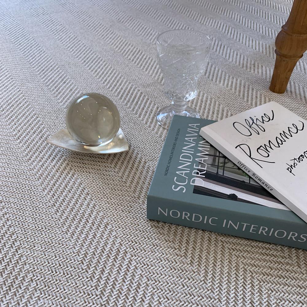 한일카페트 어반헤링본 쟈가드 사계절 러그, 베이지, 150 x 100c...