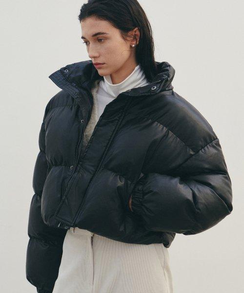 PREMIUM VEGAN LEATHER CROP PADDING_BLACK